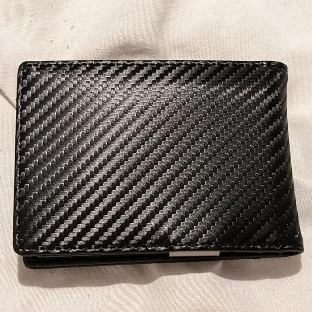 Mens Slim Wallet with Money Clip RFID Blocking Bifold Credit Card Holder for Men